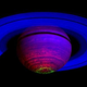 Illustration for article titled Saturns glowing infrared aurora lights up its massive southern sky